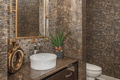 Inspiration for a contemporary bathroom remodel in Omaha