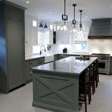 Three tone kitchen remodeling
