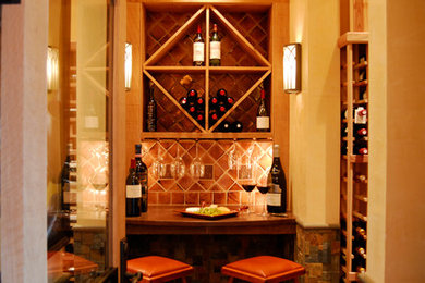 Example of a classic wine cellar design in Richmond