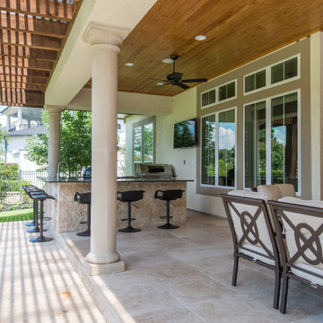 Colorful remodel, transitional style