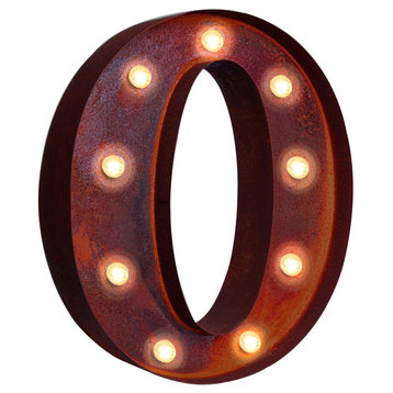 Vintage Retro Lights and Signs Letter "O"