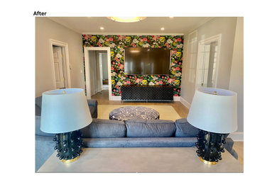 Living room - eclectic living room idea in Baltimore