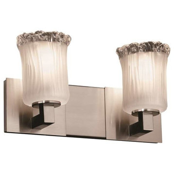 Justice Designs Veneto Luce Modular 2-Light Bath Bar, Brushed Nickel