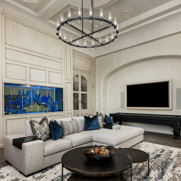 Entertaining Lounge with Double-Sided Fish Tank