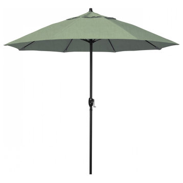 7.5' Patio Umbrella Bronze Pole Fiberglass Ribs Auto Tilt Pacifica, Spa
