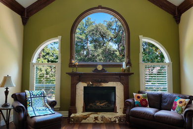 Elegant living room photo in Austin