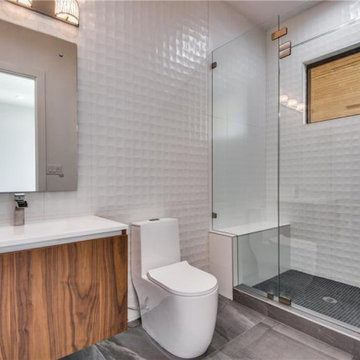 Mirror- Lined, Marble Bathroom Renovation in Pasadena, CA - Elegant!!!