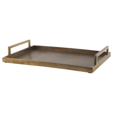 Shay Gold Aluminium Tray, Large