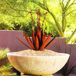 Concrete Wok Bowl - Outdoor Pots And Planters