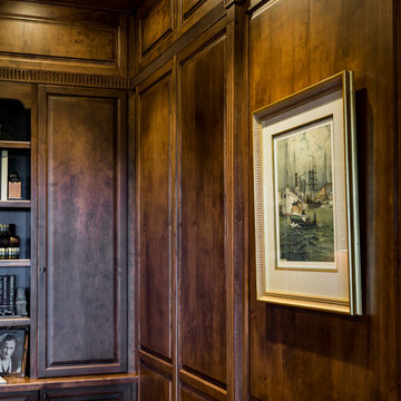 Executive Home Office & Paneled Walls