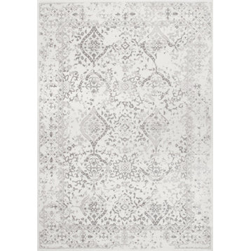 nuLOOM Vintage Odell Traditional Transitional Area Rug, Ivory, 6'7"x9'