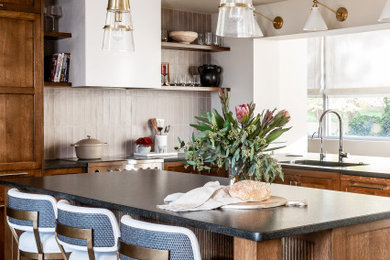 Inspiration for a transitional kitchen remodel in Other