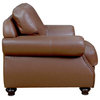 Sunset Trading Charleston 42 Wide Top Grain Leather Armchair | Chestnut...