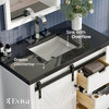 Eviva Dallas 36" White Bathroom Vanity with Absolute Black Granite Countertop