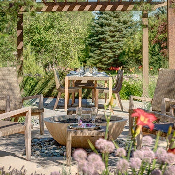 Modern New Home Backyard - Mequon