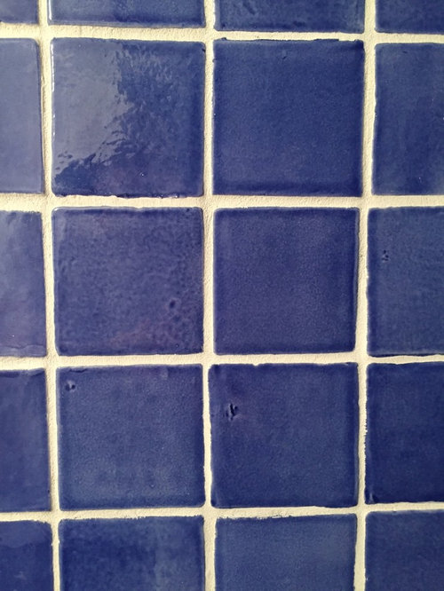 Bathroom wall color with cobalt blue tile