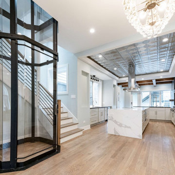 Chicago Luxury Kitchen Renovation with Residential Elevator