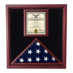 Award and flag display case display Case - Products