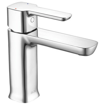 Delta 581LF-HGM-PP Modern 0.5 GPM 1 Hole Bathroom Sink Faucet - Chrome