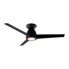 Tip Top 3-Blade Smart Flush Mount Ceiling Fan 44" Matte Black, 3000K LED Kit