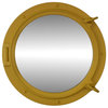 Decorative Ship Porthole Mirror, Yellow, 15"