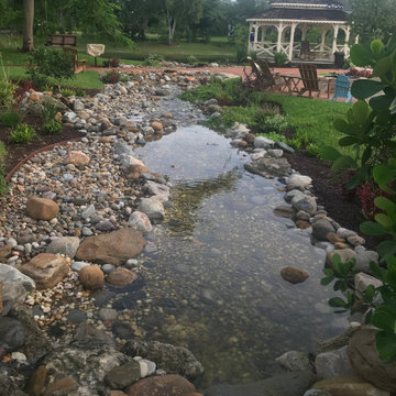 Large stream in wetland area