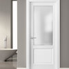 Interior Door & Hardware | Lucia 22 Matte White with Frosted Glass | Bedroom Set