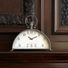 Mantle Clock 15"Lx13"H Metal/Glass (1 AA Battery, Not Included)