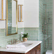 Ruth Ct. Primary Bath with colored tiles