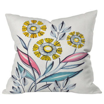 Deny Designs Cori Dantini Modern Corn Flowers Outdoor Throw Pillow