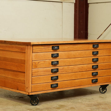 Antique Oak Flat File Cabinet Restoration
