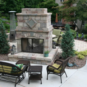 Double Sided Outdoor Fireplace