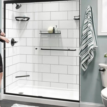 Othello Roman Block simulated-tile shower