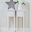 Traditional Set of 2 Bedside Tables With Storage Drawer, White