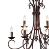 Maddy 9 Light Up Chandelier With Oil Rubbed Brown Finish
