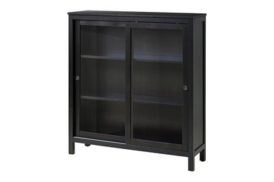 HEMNES Vitrine brun noir 120x130 cM