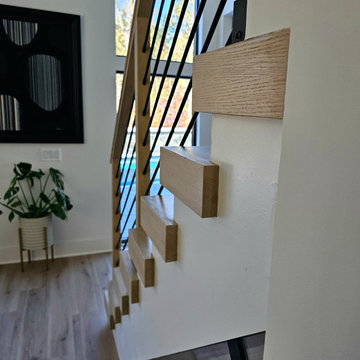 Project #111 | Open-Riser Staircase with Glass Panel Detail