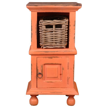 Sunset Trading Cottage End Table With Basket