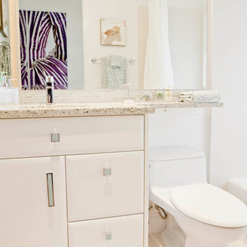 Malibu pillowed slab door