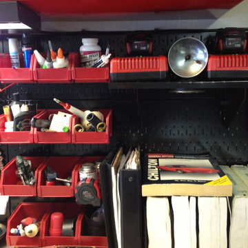 Wall Control Pegboard Bins & Shelves on Wall Control Black Pegboard
