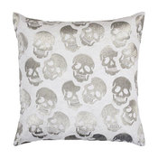 Skull Pillow, Silver