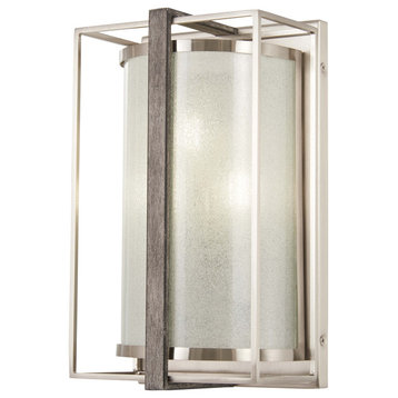 Tyson's Gate Wall Mount, Brushed Nickel and Shale Wood