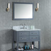 Manhattan 36" Grey Transitional Style Bathroom Vanity and Mirror