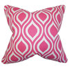 Poplar Geometric Pillow Candy Pink 18"x18"