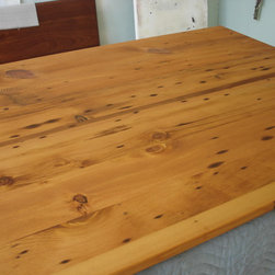 Nantucket reclaimed lumber heart pine counter top - Kitchen Countertops