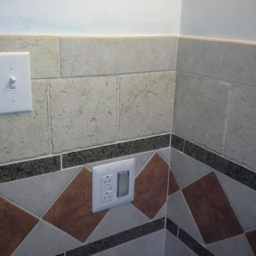 Master and main bathroom with imported Italian porcelin and granite tiles.