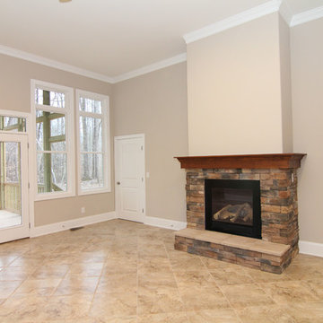 Stone Surround Gas Fireplace