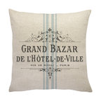 French Grain Sack Linen Throw Pillow