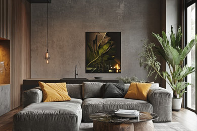Living room - coastal living room idea in Vancouver