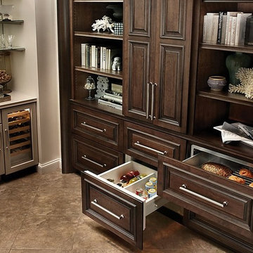 Yorktowne dark wood cabinets